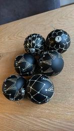6 zwarte kerstballen, Ophalen, Zo goed als nieuw