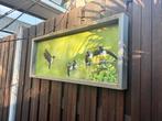 Tuinschilderij met voederplek - Zwaluwen panorama, Ophalen of Verzenden, Zo goed als nieuw