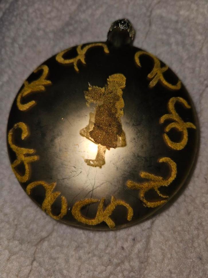 Efteling Kerstbal rond plat, Verzamelen, Efteling, Gebruikt, Beeldje of Poppetje, Ophalen of Verzenden