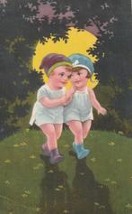 MEISJE MEISJES MAAN JAREN 30 ZEER MOOIE OUDE KAART KJ408, Ophalen of Verzenden, 1920 tot 1940, Gelopen, Kinderen