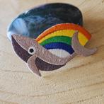 Strijk embleem applicatie Patch Walvis met regenboog  Strijk, Hobby en Vrije tijd, Kledingapplicaties en Hotfix, Hm, Nieuw, T