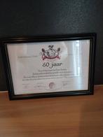 Oorkonde 50 jaar, Minder dan 50 cm, Ophalen of Verzenden, Zo goed als nieuw, Minder dan 50 cm