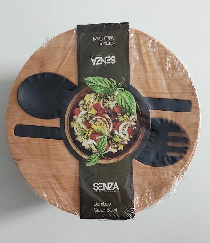 SENZA Bamboe Saladeschaal Set - NIEUW !, Huis en Inrichting, Keuken | Keukenbenodigdheden, Nieuw, Ophalen