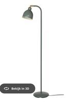 Grijs groene staande lamp, Huis en Inrichting, Lampen | Vloerlampen, Ophalen of Verzenden, Zo goed als nieuw