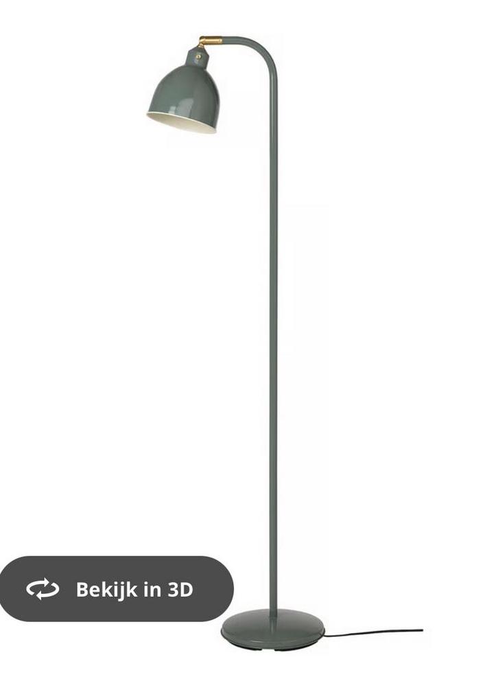 Grijs groene staande lamp, Huis en Inrichting, Lampen | Vloerlampen, Zo goed als nieuw, Ophalen of Verzenden