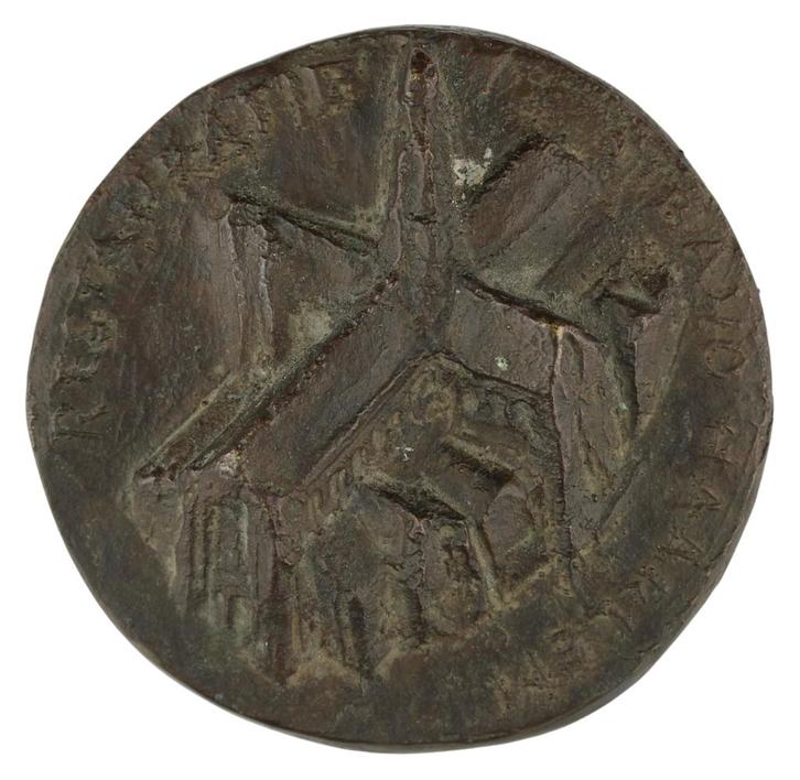 ANDRIESSEN, MARI - SINT BAVOKERK, 1971 ººº, Postzegels en Munten, Penningen en Medailles, Brons, Nederland, Verzenden