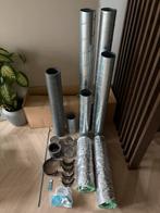 Ventilatiebuis 125 mm + montage stukken, Doe-het-zelf en Verbouw, Buizen en Afvoer, Ophalen, Pvc, Overige typen, Zo goed als nieuw