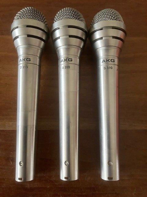 MICROFOON AKG D310  - 3 stuks, Muziek en Instrumenten, Microfoons, Gebruikt, Overige typen, Ophalen of Verzenden