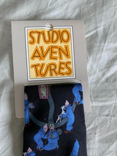 Kuifje das cravate Tintin Studio aventures Hergé Zwart NEW, Verzamelen, Stripfiguren, Zo goed als nieuw, Gebruiksvoorwerp, Kuifje