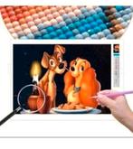 Diamond painting Lady en de Vagebond 25x30. Nieuw, Hobby en Vrije tijd, Ophalen of Verzenden, Nieuw