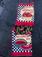 Quilt/quiltlapjes 3st radijs meloen appels serie 44b € 5,50, Overige kleuren, Verzenden, Nieuw, 30 tot 120 cm