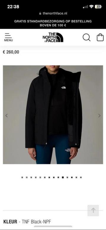 The North Face jas met zachte binnenvoering maat S beschikbaar voor biedingen