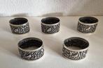 6 Vintage Djokja zilveren servetringen, Antiek en Kunst, Antiek | Goud en Zilver, Ophalen of Verzenden, Zilver