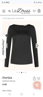 Mooie zwarte blouse ladress  mt l ook in blauw beschikbaar, Maat 42/44 (L), Zo goed als nieuw, Lange mouw, LaDress