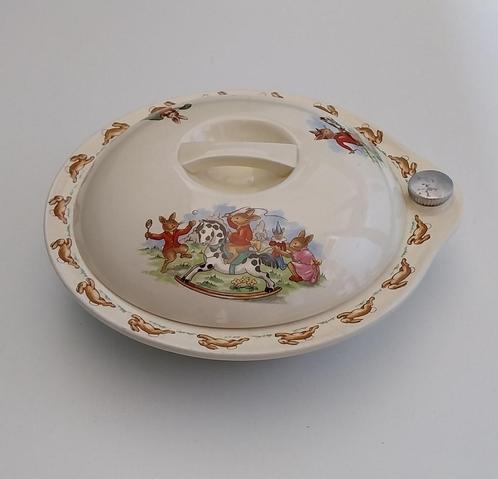Royal Doulton Bunnykins verwarmingskinderbord /Babybord, Antiek en Kunst, Curiosa en Brocante, Ophalen of Verzenden