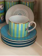 Pip Studio servies Love Birds groen/blauw 5 kop en schotels, Overige typen, Ophalen of Verzenden, Zo goed als nieuw, Overige stijlen