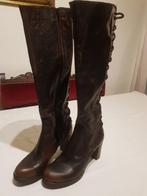 Nieuw, Cypres, bruine leren laarzen, mt 39. Hak 8 cm hoog, Hoge laarzen, Bruin, Nieuw, Ophalen of Verzenden