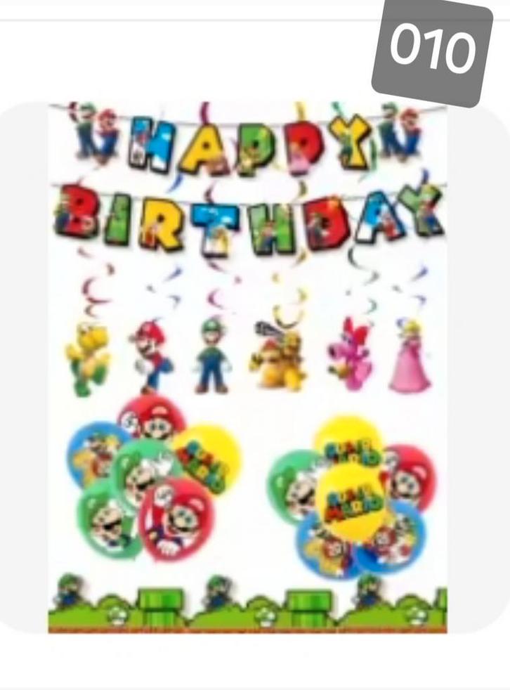 Nieuwe Super Mario Verjaardag Decoratie Set, Kinderen en Baby's, Kinderspulletjes, Nieuw, Ophalen of Verzenden