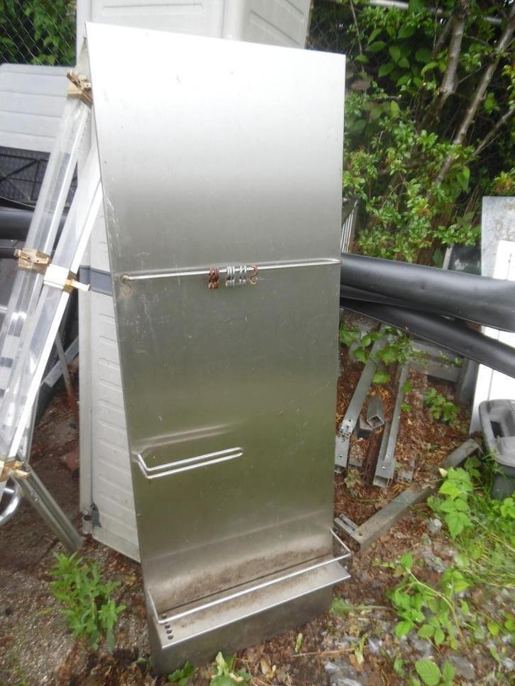 Achterplat RVS, Huis en Inrichting, Keuken | Keukenelementen, Gebruikt, 150 tot 200 cm, 50 tot 100 cm, Minder dan 25 cm, Overige kleuren