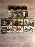 Xbox 360 te koop met 16 games, 3 controllers en alle kabels., Gebruikt, Overige genres, Eén computer, Ophalen of Verzenden