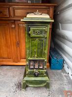 Antieke pot kachel emaille groen 1920, Huis en Inrichting, Kachels, Ophalen of Verzenden, Zo goed als nieuw, Hout
