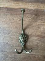 Vijf Koperen Haken met Leeuwenkop, Huis en Inrichting, Woonaccessoires | Kapstokken, Gebruikt, Wandhaken, Ophalen of Verzenden