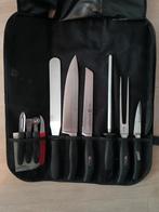 Professionele Messenset Zwilling in Tas!, Ophalen of Verzenden, Gebruikt, Rvs of Chroom, Bestekset