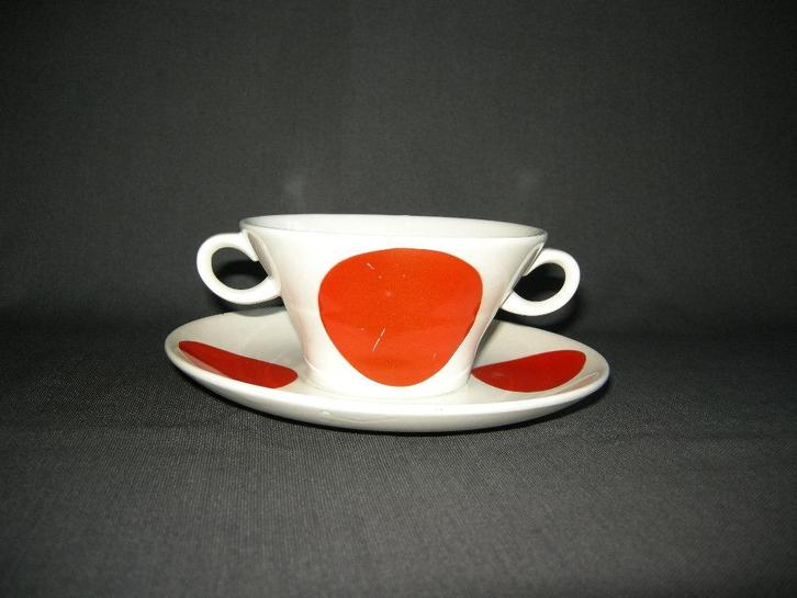 Granit Hungary, 2 soepkop & schotels, Antiek en Kunst, Antiek | Servies los, Ophalen of Verzenden