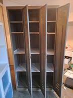 Metalen locker kast, 3 deurs, Metaal, 25 tot 50 cm, Gebruikt, Met deur(en)