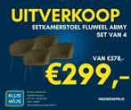 Fluweel army Eekhoorn eetkamerstoel dump prijs, Ophalen, Nieuw, Overige kleuren