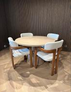 Travertine ronde tafel, Huis en Inrichting, Tafels | Eettafels, Ophalen, Zo goed als nieuw, Rond, 100 tot 150 cm