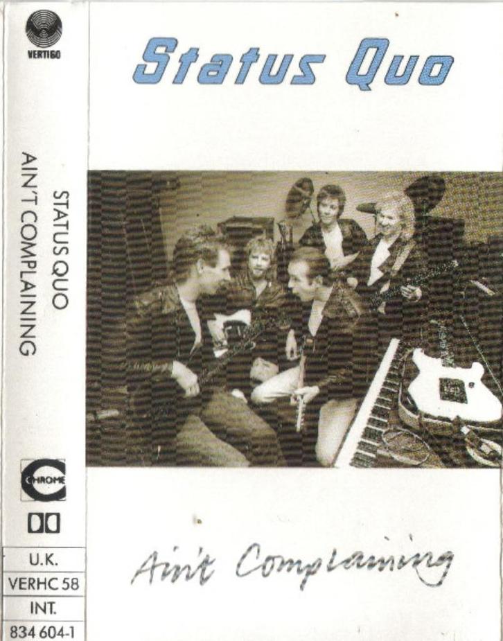 Status Quo - Ain't Complaining  Originele Cassette, Cd's en Dvd's, Cassettebandjes, Nieuw in verpakking, Origineel, Pop, 1 bandje