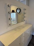 Professionele visagie make-up spiegel, Ophalen, Gebruikt, Gehele gezicht, Wit