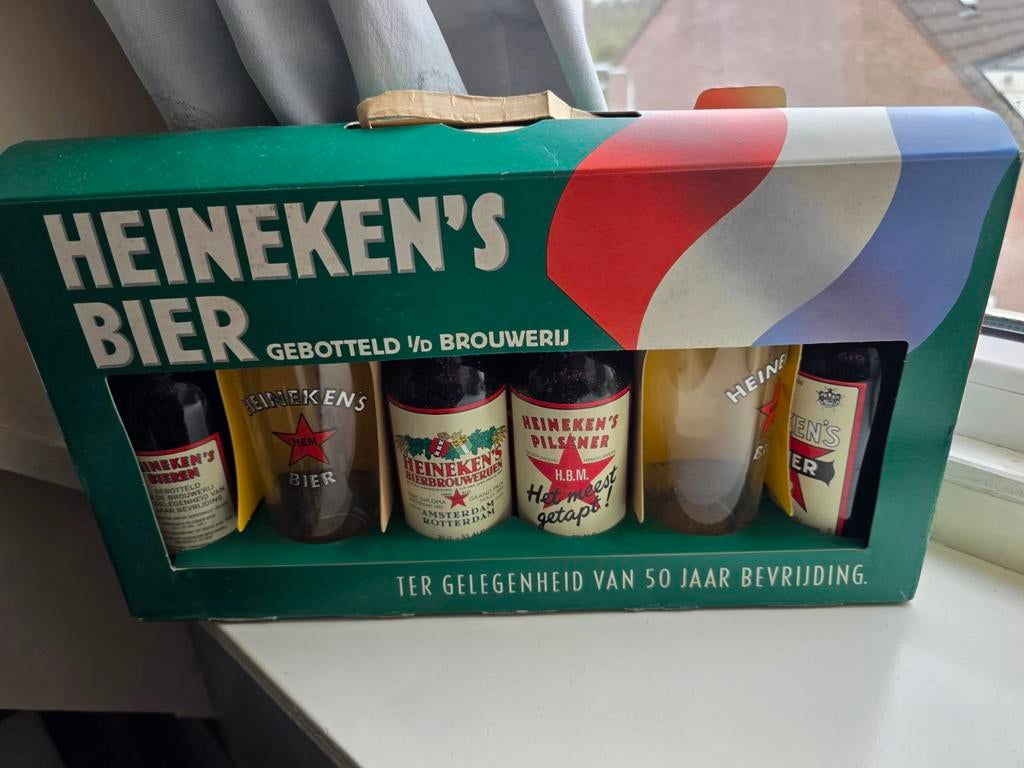 Heineken 50 jaar bevrijding 5 mei 1995, Verzamelen, Biermerken, Ophalen of Verzenden, Glas of Glazen, Heineken