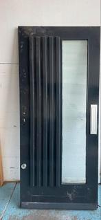 Hardhouten merantie voordeur 92,5 x 209 cm, Ophalen, 80 tot 100 cm, 200 tot 215 cm, Glas