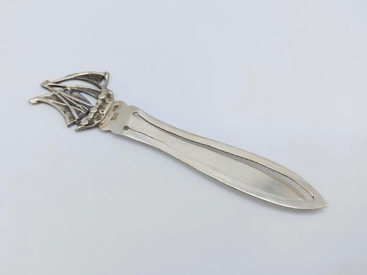 Zilveren boekenlegger,  W.J. Dumerniet, Leeuwarden, ca. 1930, Antiek en Kunst, Antiek | Goud en Zilver, Zilver, Ophalen of Verzenden