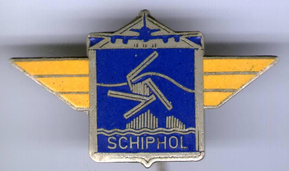 Schiphol email op zilverkl luchthaven speldje ( J_116 ), Verzamelen, Speldjes, Pins en Buttons, Verzenden, Zo goed als nieuw, Transport