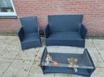 Wicker Tuinset - Bank, Stoel & Tafel, Ophalen, Gebruikt, 3 zitplaatsen, Bank