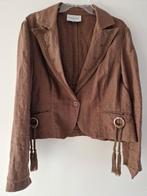 Transfer jasje, maat 42/44, linnen, Kleding | Dames, Jasjes, Kostuums en Pakken, Bruin, Maat 42/44 (L), Ophalen of Verzenden, Zo goed als nieuw