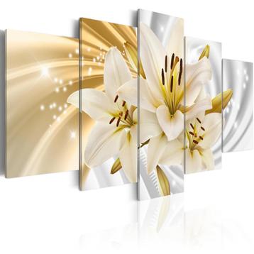 248 Modern Bloemen 5 Luik Canvas Schilderij 200x100cm Nieuw beschikbaar voor biedingen