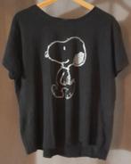 Zwarte dames T-Shirt met opdruk van Snoopy maat XL, Peanuts, Zwart, Maat 46/48 (XL) of groter, Ophalen of Verzenden