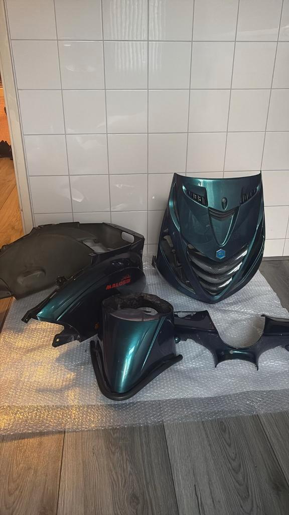 Orgineel Zip SP Kappenset Cameleon Blauw - Opknapper, Fietsen en Brommers, Brommeronderdelen | Scooters, Gebruikt, Piaggio, Kap