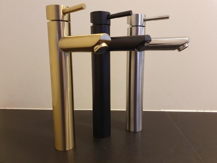 Waskom Meng kraan GOUD ZWART RVS Design Wastafelkraan, Huis en Inrichting, Keuken | Keukenelementen, Nieuw, Minder dan 100 cm