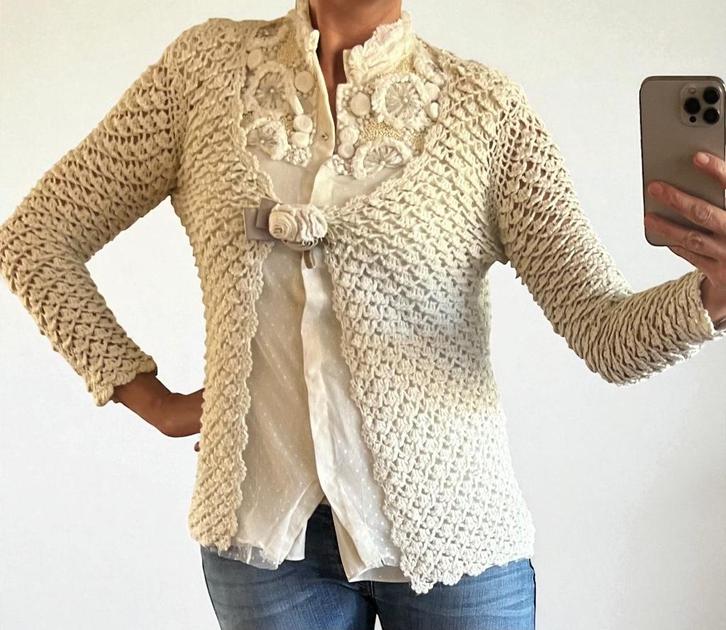 Vest en Top van Twin Set Simona Barbieri maat small, Kleding | Dames, Truien en Vesten, Zo goed als nieuw, Maat 36 (S), Beige