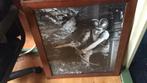 Prachtige grote foto AGFA mijnwerker in lijst, Antiek en Kunst, Ophalen