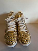 Christian Louboutin gouden leren sneakers   maat: 40, Overige kleuren, Ophalen of Verzenden, Sneakers of Gympen, Zo goed als nieuw