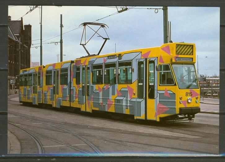 Tram 815 Lijn // Blokken Ansichtkaart Tram t-30 jdu, Verzamelen, Spoorwegen en Tramwegen, Zo goed als nieuw, Tram, Kaart of Prent