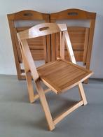 vintage design Triest chair set van 3 klapstoelen vouwstoel, Ophalen, Hout, Gebruikt, Vintage design