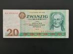 Duitsland DDR 20 mark 1975 Zfr biljet, Postzegels en Munten, Bankbiljetten | Europa | Niet-Eurobiljetten, Ophalen of Verzenden