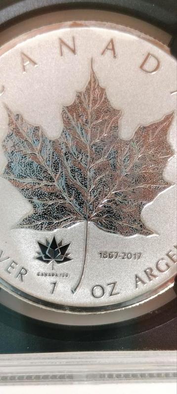 Canada Maple Leaf 2017 Zilver in slab - PF69 First Release beschikbaar voor biedingen